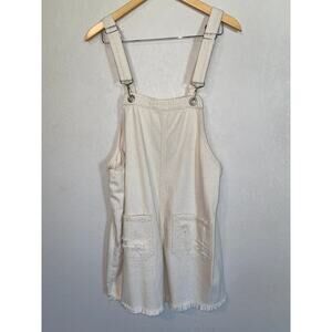 POL Cream Short Overalls Size L